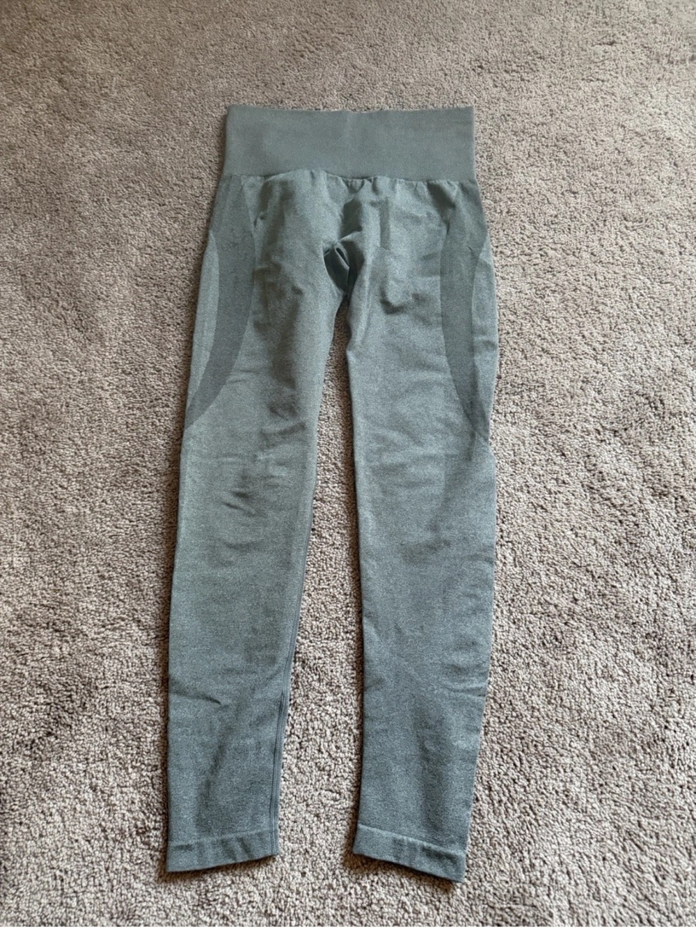 NVGTN Olive-Grey Seamless High-Rise Leggings